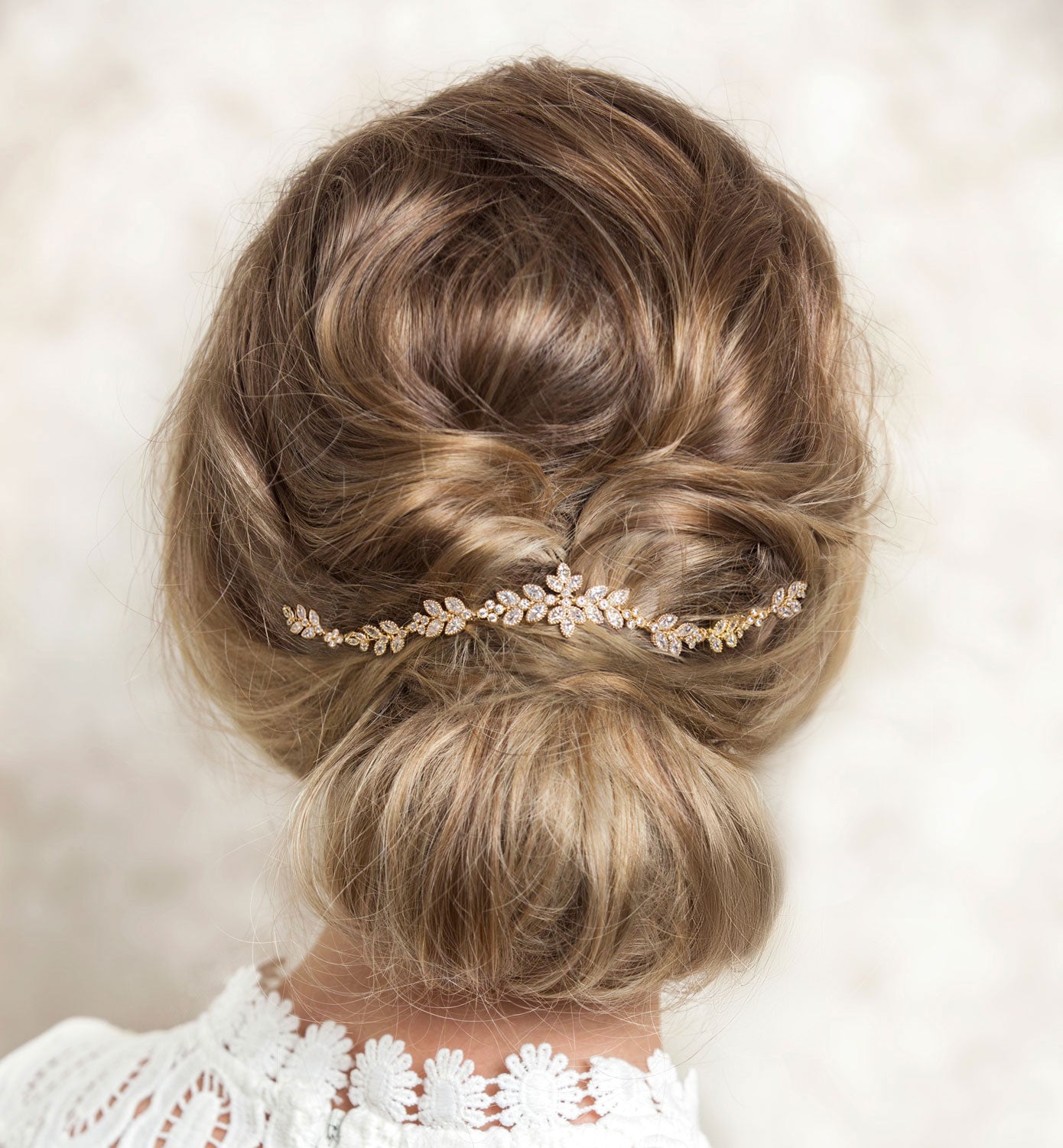 Clear Quartz Crystal Leaves Haircomb Bridal Haircomb | Vintage Silver Leaf Crystal Hair Comb  main image 2