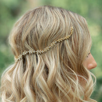 Boho Crystal Leaf Hair Vine