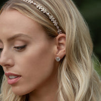 Sophia Round Crystal Stud Earrings