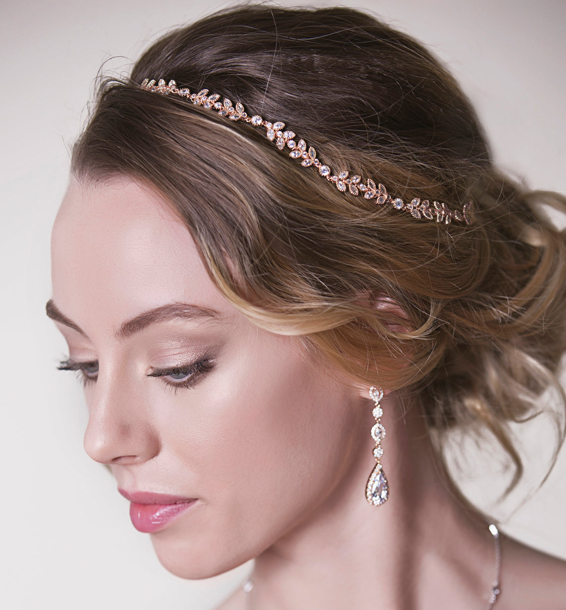 Vintage Boho Crystal Hair Crown Wreath, Bridal Headpiece – AMYO Bridal