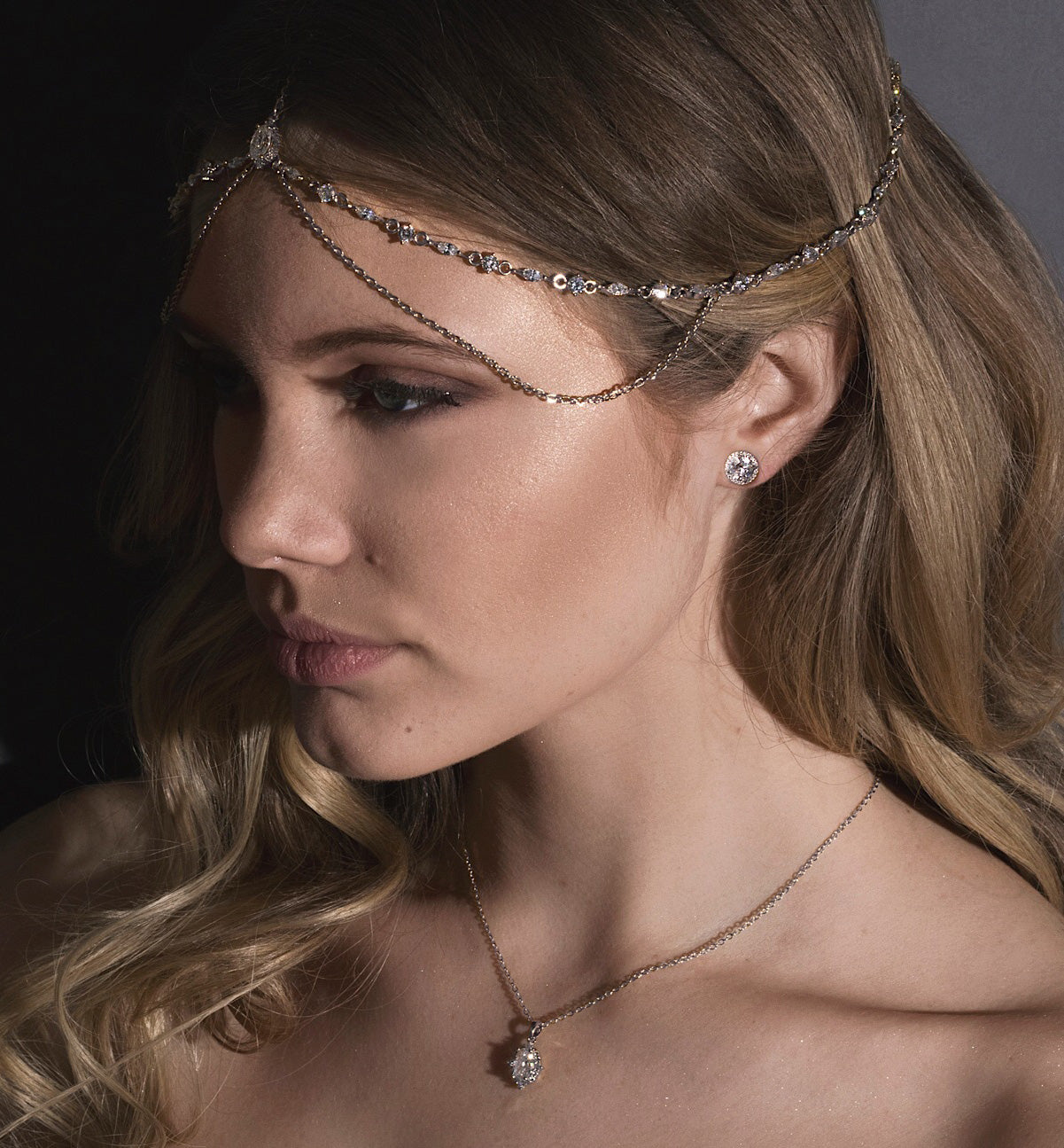 Sophia Round Crystal Stud Earrings - Amy O. Bridal