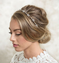 Jules Swarovski Headband with Ribbon Tie - Amy O. Bridal