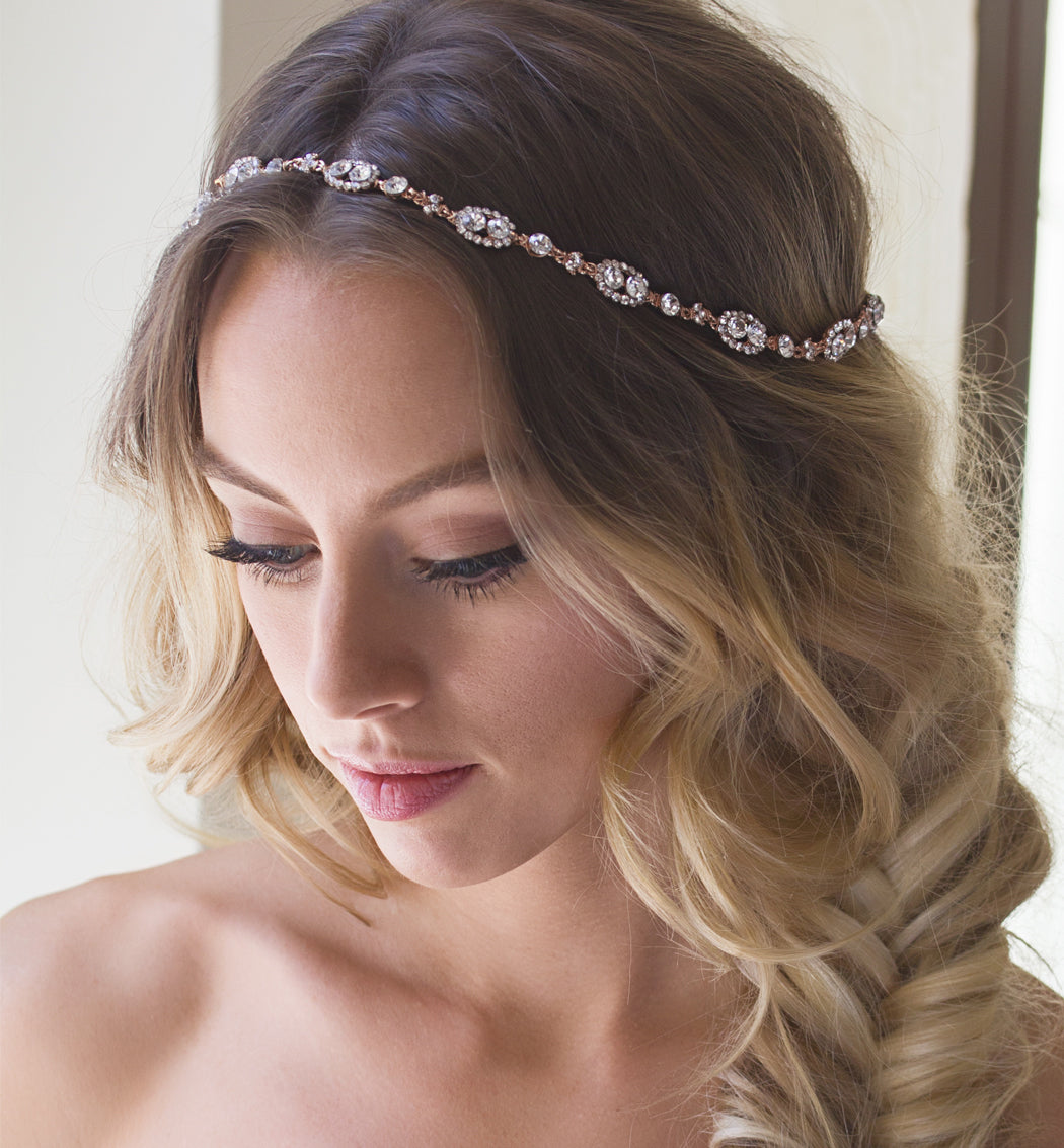 Bridal Halo Wreath Crown Headpiece | Wedding Hair  display picture 3