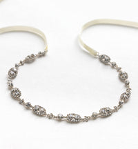 Jules Swarovski Headband with Ribbon Tie - Amy O. Bridal