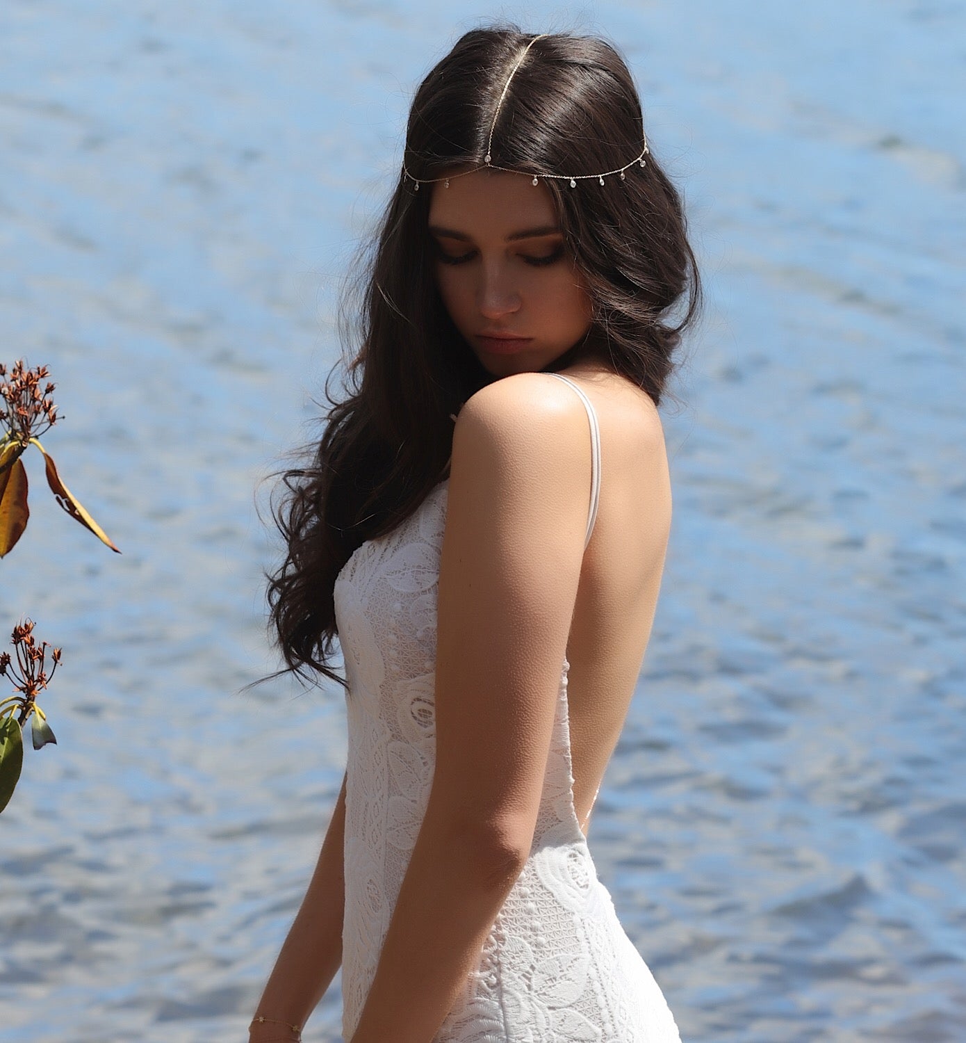 Sienna Crystal Dangle Headpiece - Amy O. Bridal