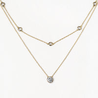 Dakota Crystal Layered Necklace - Amy O. Bridal