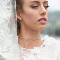 Fleur Crystal Choker Necklace - Amy O. Bridal