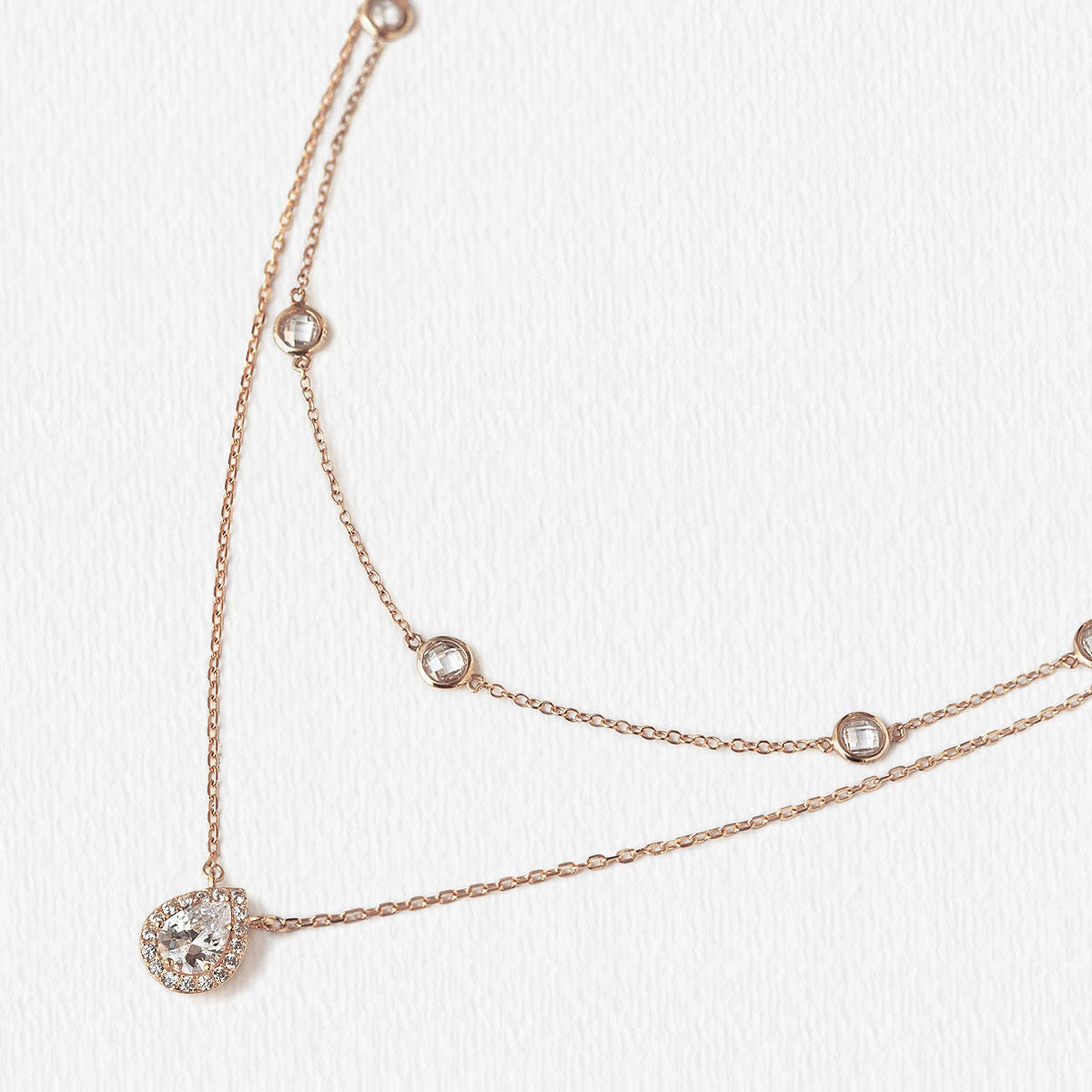 Teardrop bridal deals necklace