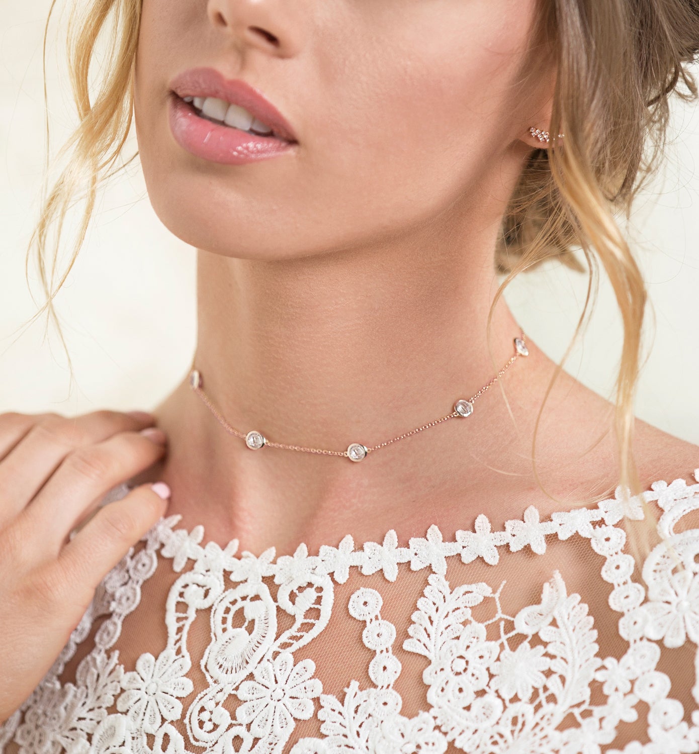 Sienna Crystal Choker - Amy O. Bridal