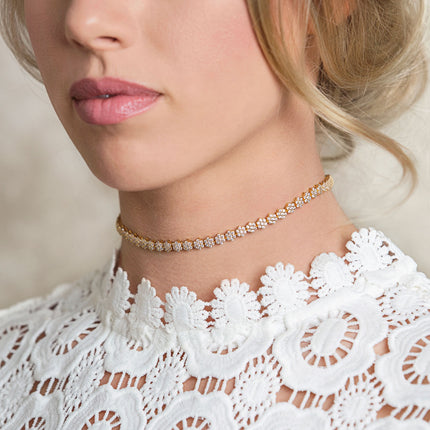 Daisy Eternity Crystal Choker