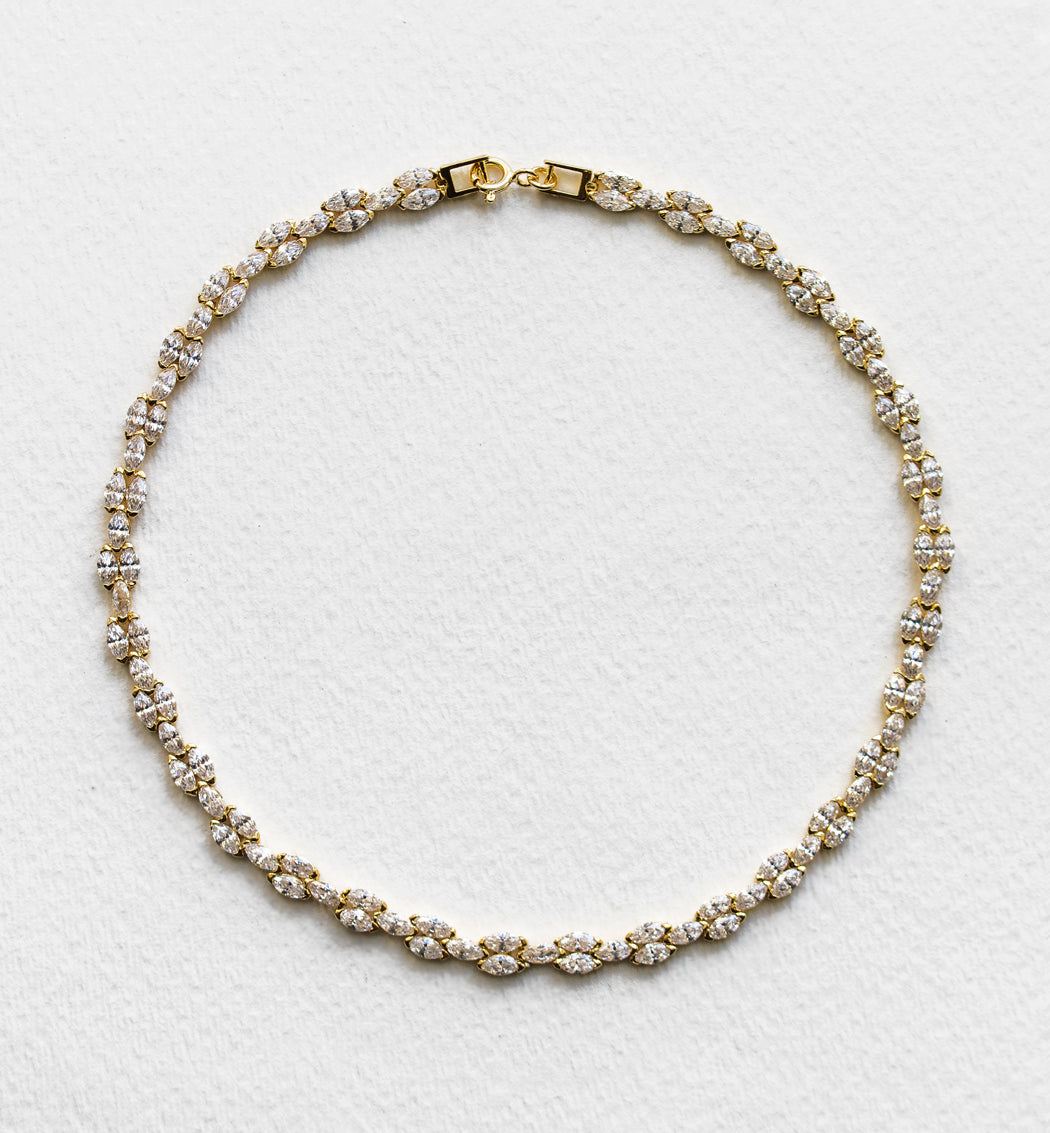 Marquise Deco Choker Necklace - Amy O. Bridal