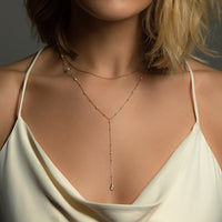 Perla Y Lariat Necklace