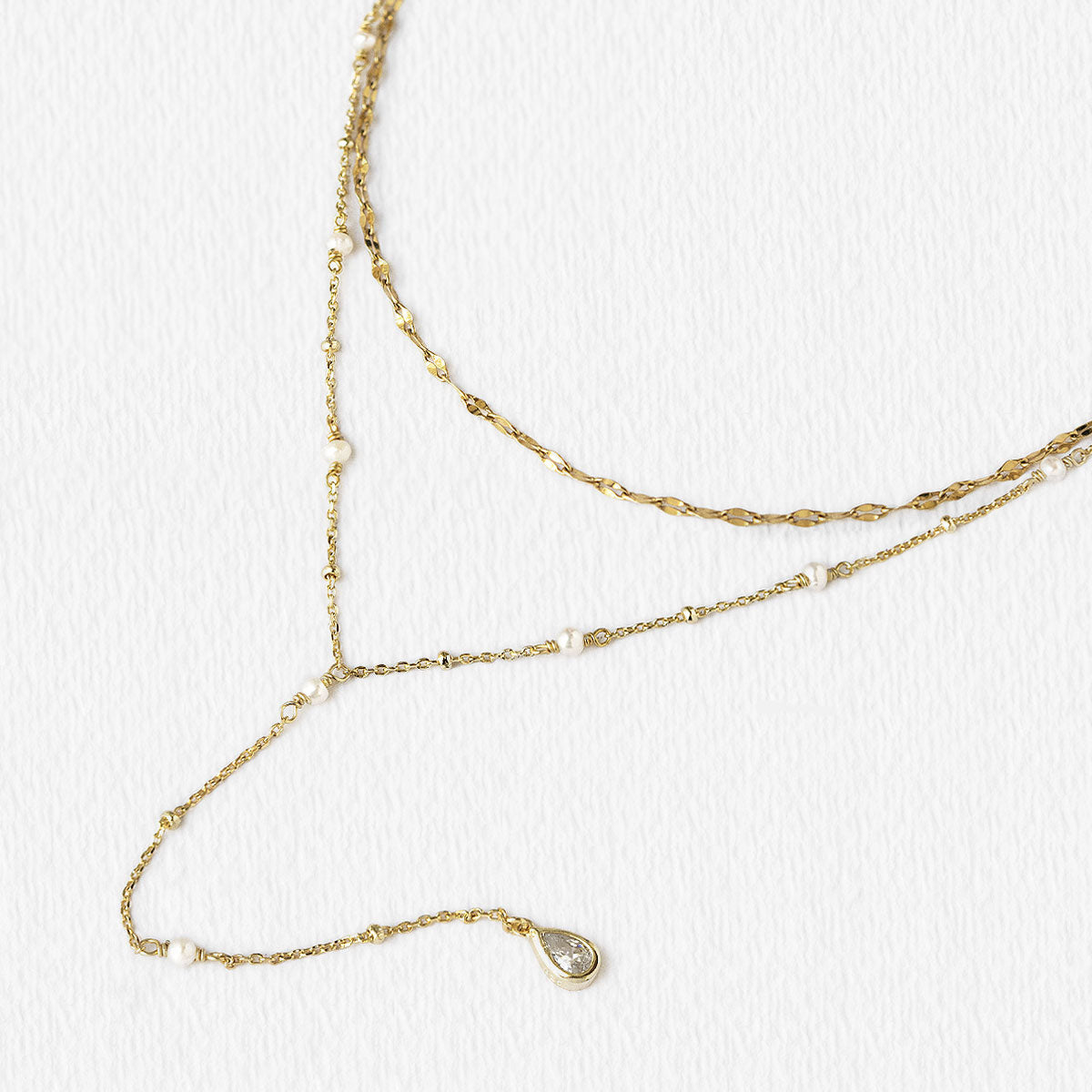 Perla Y Lariat Necklace