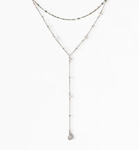Perla Lariat Layered Necklace