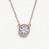Rose Gold Solitaire Necklace