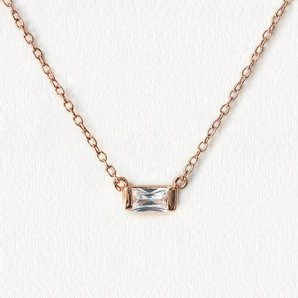 Baguette Pendant Necklace