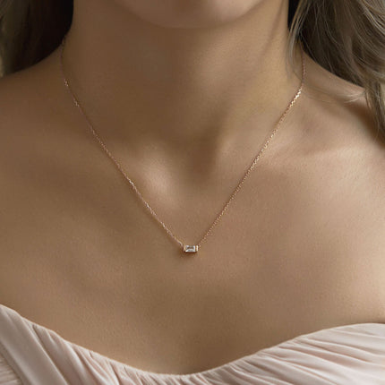 Baguette Pendant Necklace