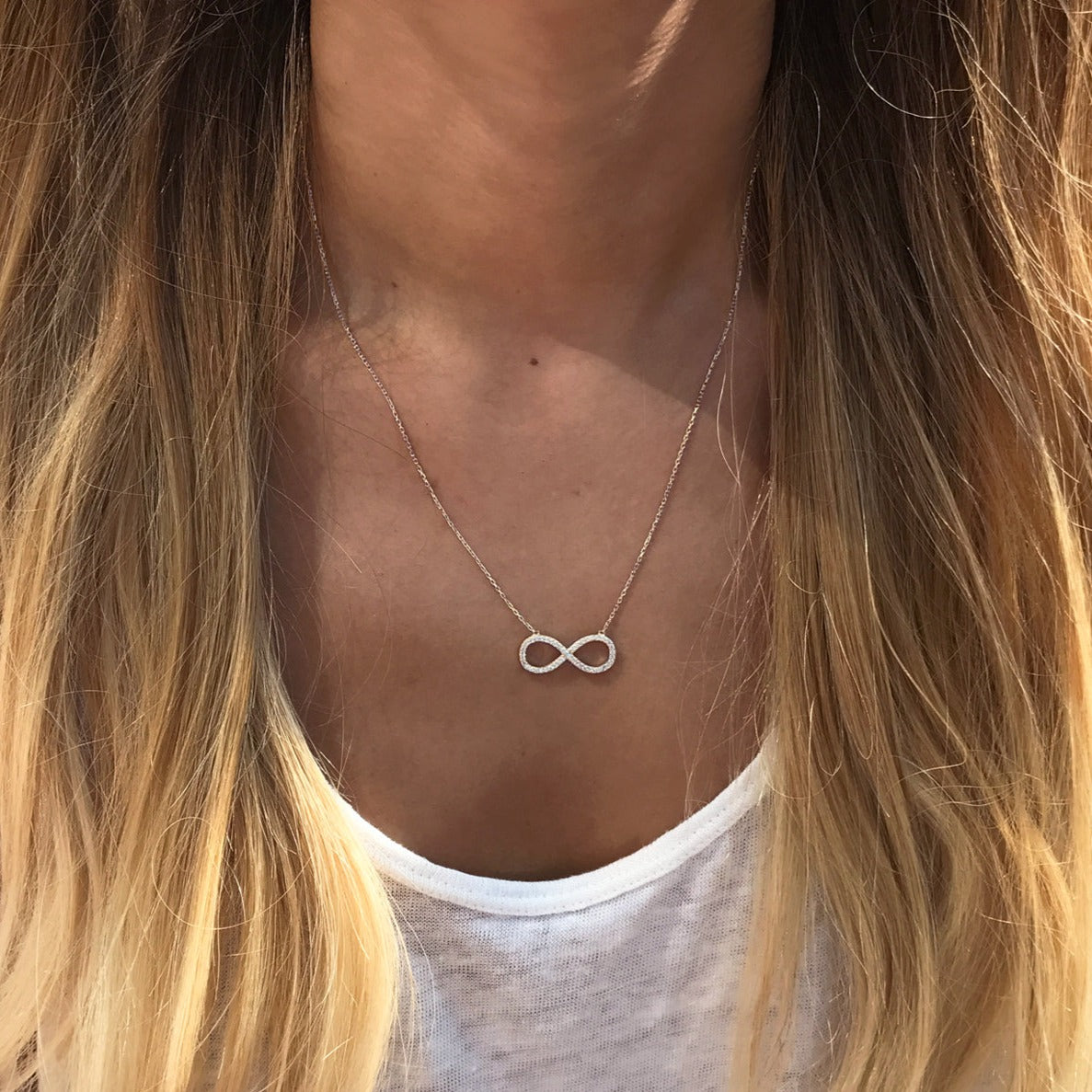 Sideways Infinity Pendant Necklace | ArtCarved