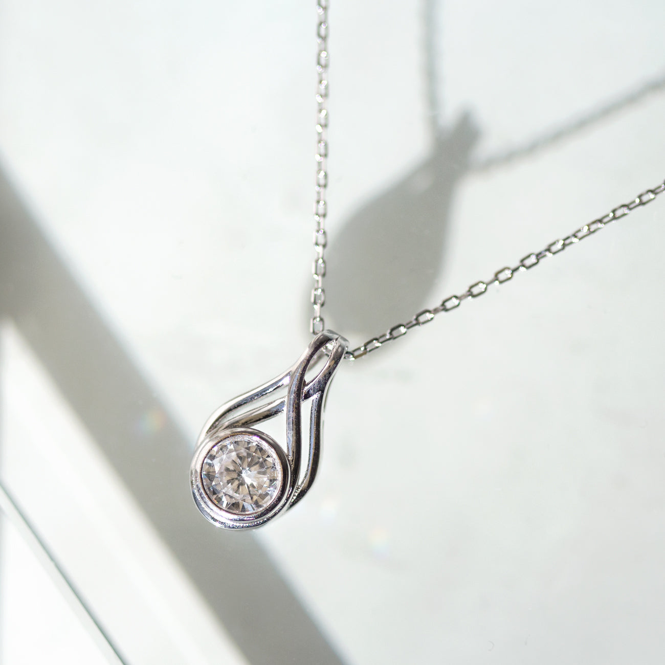 Crystal Drop Pendant Necklace