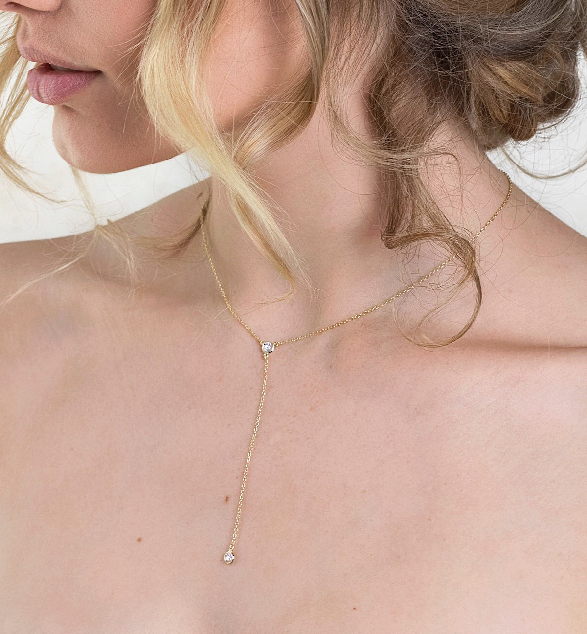 Dakota Crystal Lariat Necklace - Amy O. Bridal