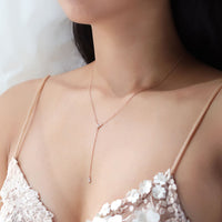 Dakota Crystal Lariat Necklace