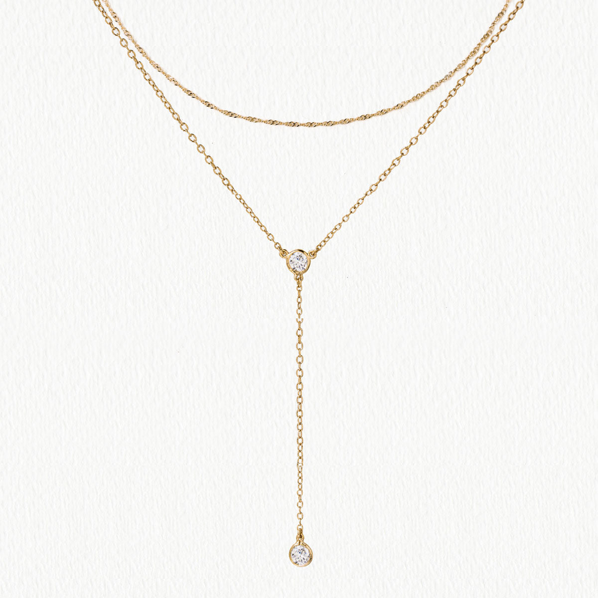 【AMYO】Dakota Y Lariat Necklace Gold Dainty Jewelry | Dakota Lariat Necklace | AMY O