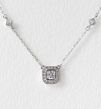 Ella Radiant CZ Pendant Necklace - Amy O. Bridal