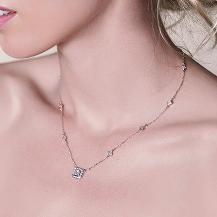 Ella Radiant CZ Pendant Necklace