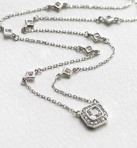 Ella Radiant CZ Pendant Necklace - Amy O. Bridal