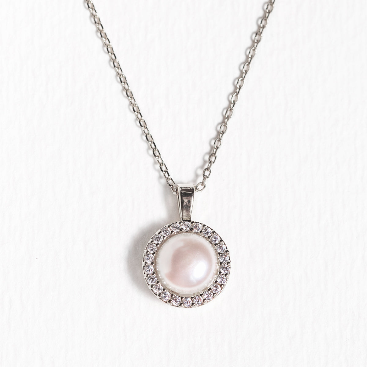 Pearl Pendant Necklace, Silver Necklace, | Bridal Necklace – AMYO Bridal