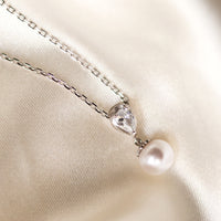 Halo Freshwater Pearl Pendant Necklace - Amy O. Bridal