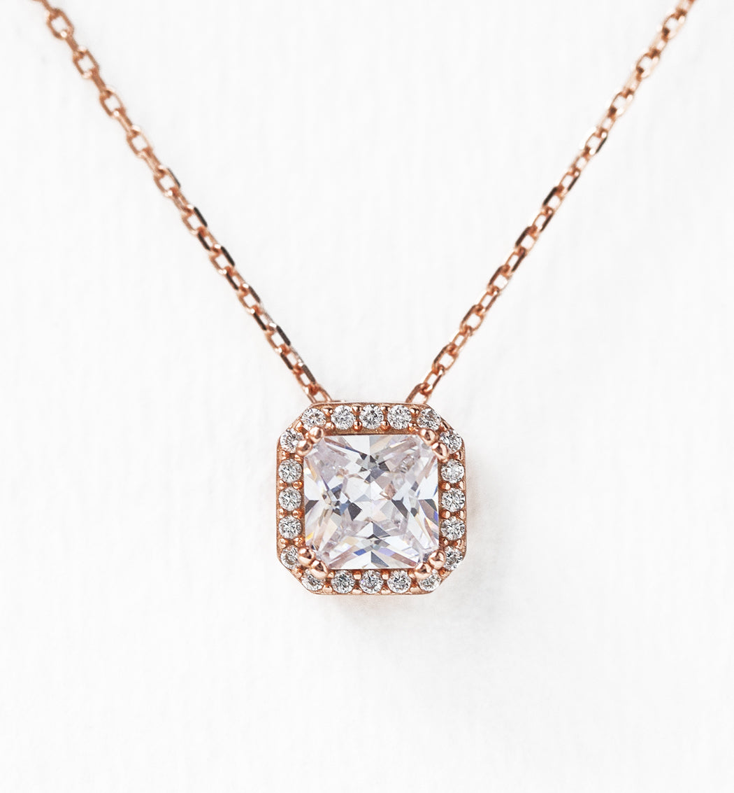 Ella Radiant Pendant Necklace - Amy O. Bridal