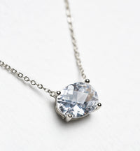 Noelle Solitaire Oval Crystal Pendant - Amy O. Bridal