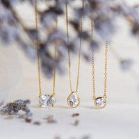 Dakota Solitaire Crystal Pendant Necklace