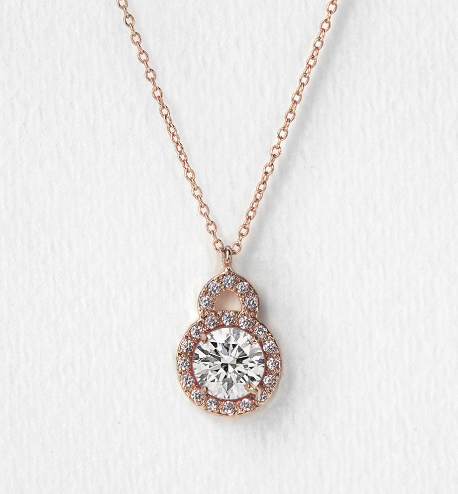 Sophia Crystal Pendant Necklace - Amy O. Bridal