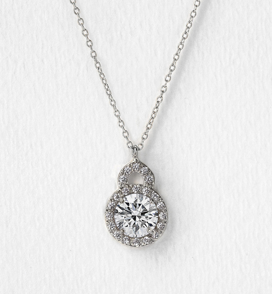 Sophia Crystal Pendant Necklace - Amy O. Bridal