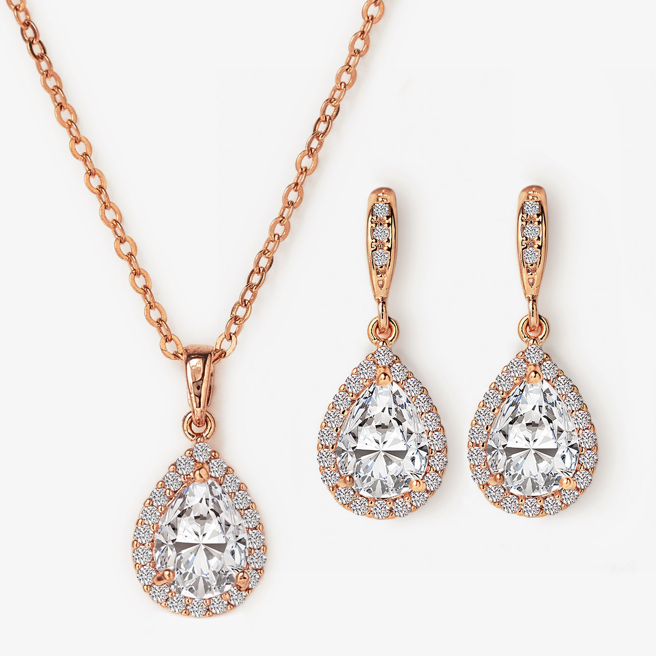 Radial Pendant and Earrings Set