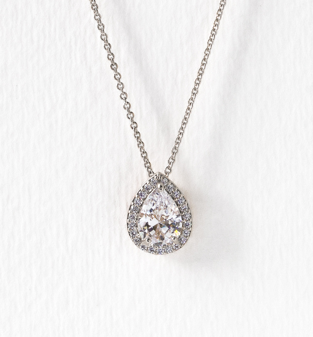 Margaux Teardrop Pendant Necklace - Amy O. Bridal