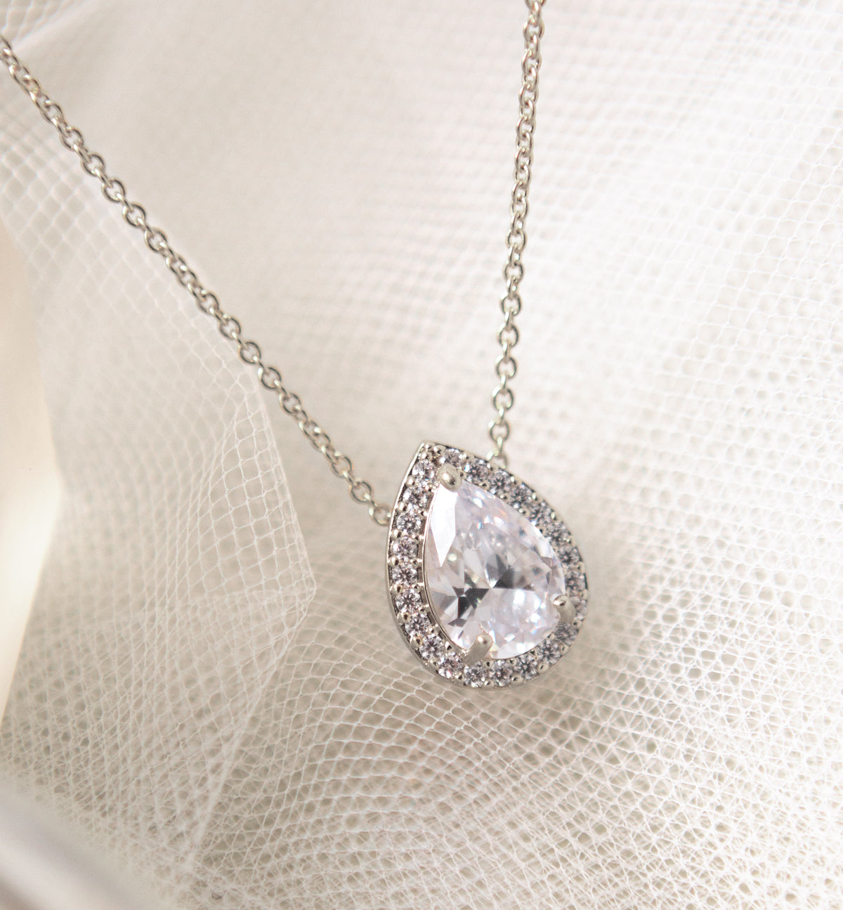 Margaux Teardrop Pendant Necklace - Amy O. Bridal