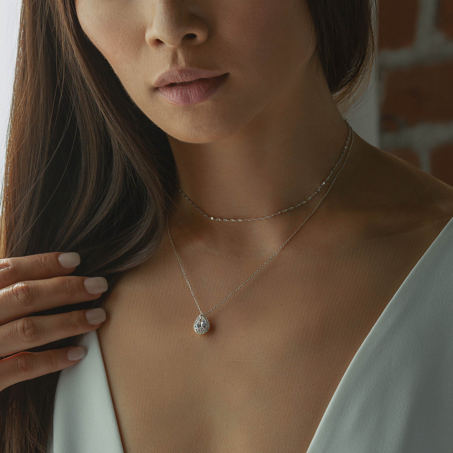 Margaux Teardrop Layered Necklace