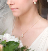 Brea Pearl Pendant Necklace - Amy O. Bridal