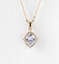 Cleo Crystal Pendant Necklace - Amy O. Bridal