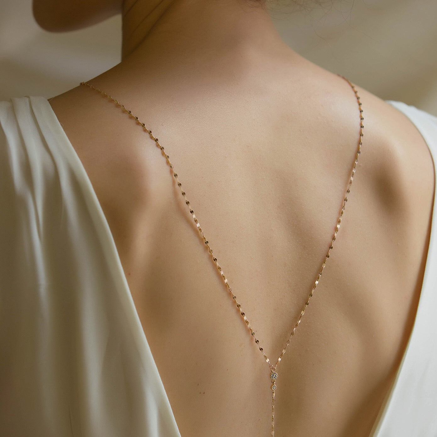Mika Lariat Back Necklace