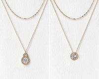 caption: Front Necklace options shown in gold