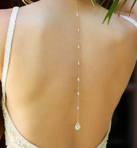 Sophia Back Pendant Necklace - Amy O. Bridal