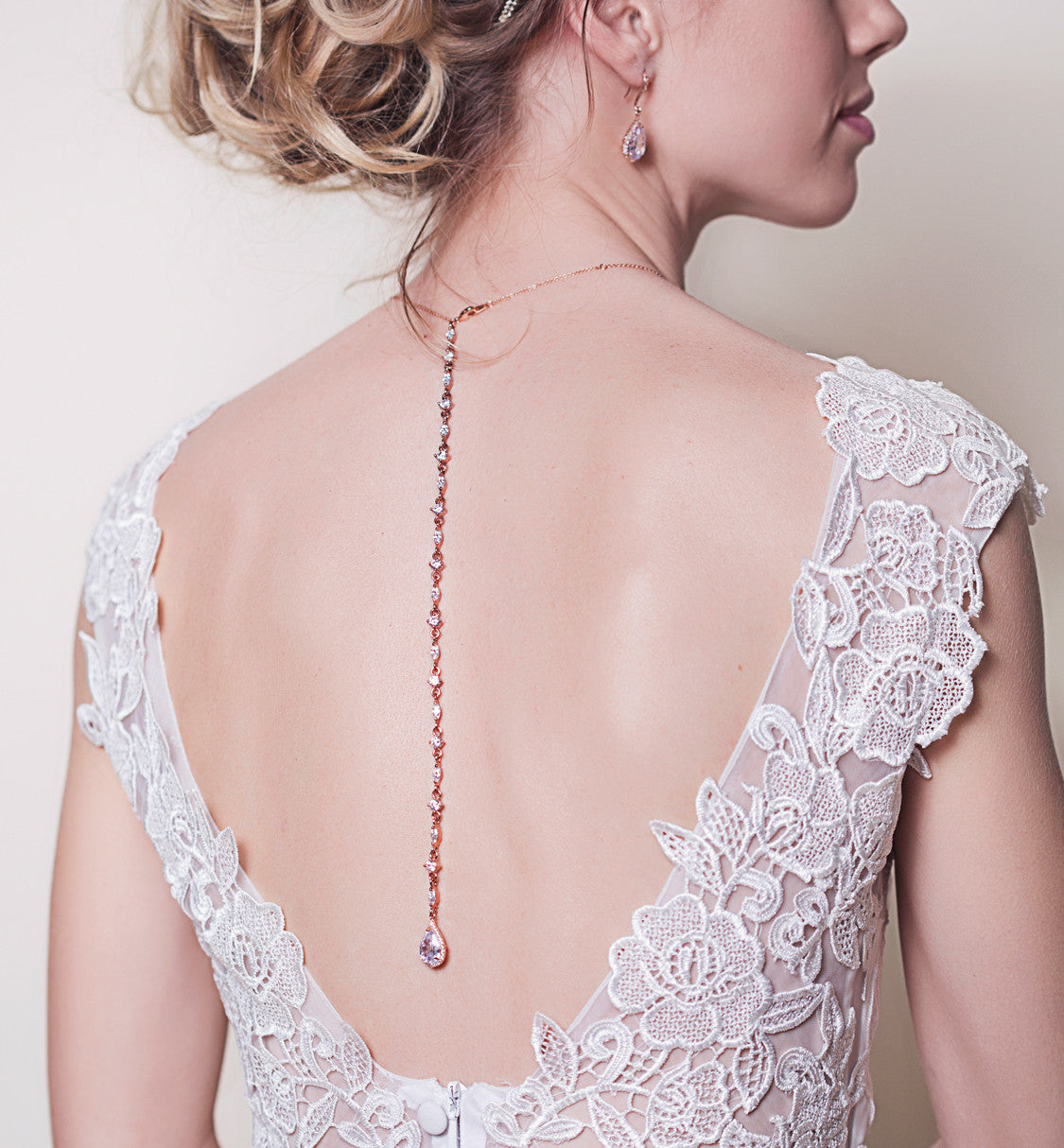 Back Drop Necklace | Gold Wedding Back Pendant Bridal Jewelry Sets AMYO Bridal Back Drop Necklace | Gold Wedding Back Pendant Bridal Jewelry Sets AMYO Bridal