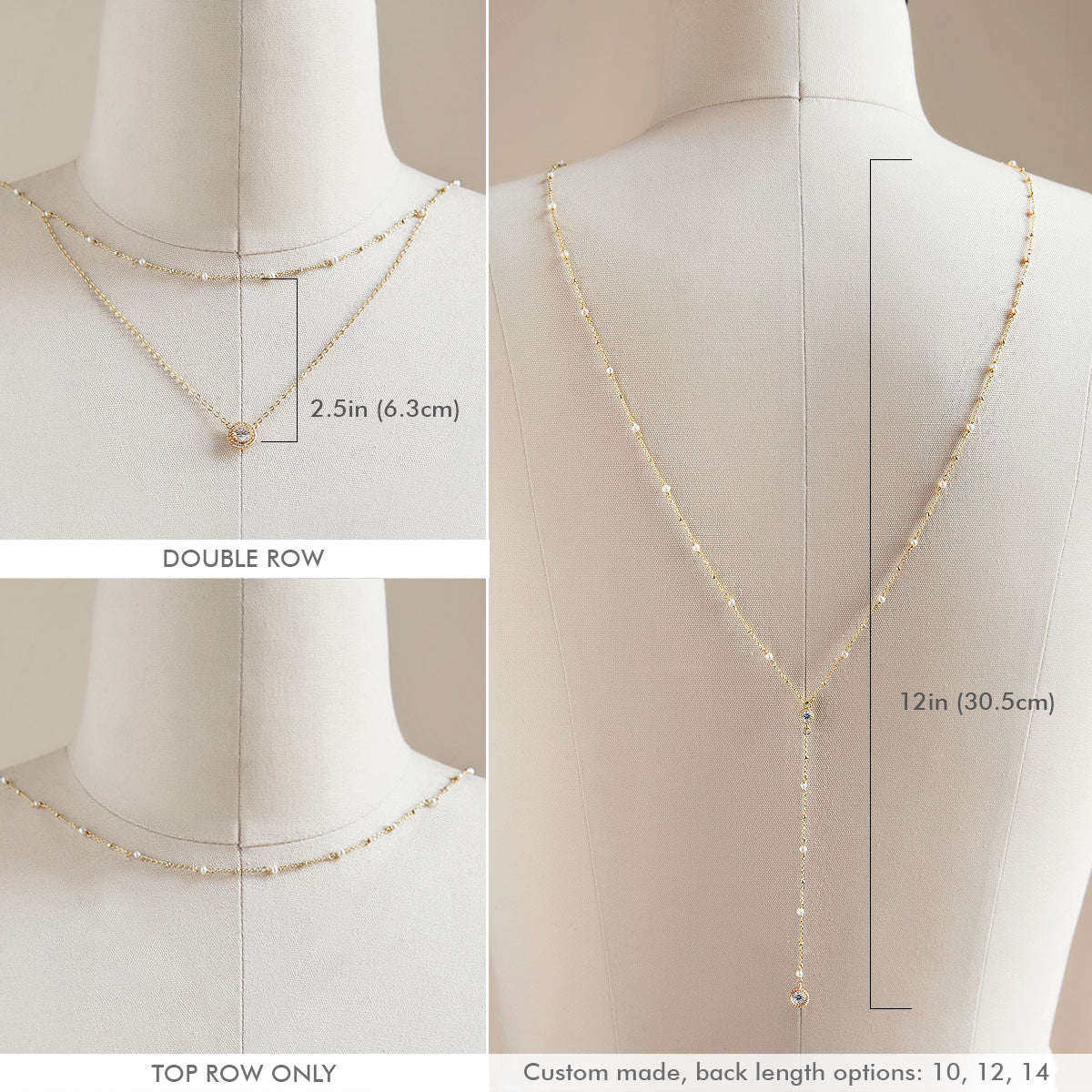 Pearl Y Lariat Back Necklace