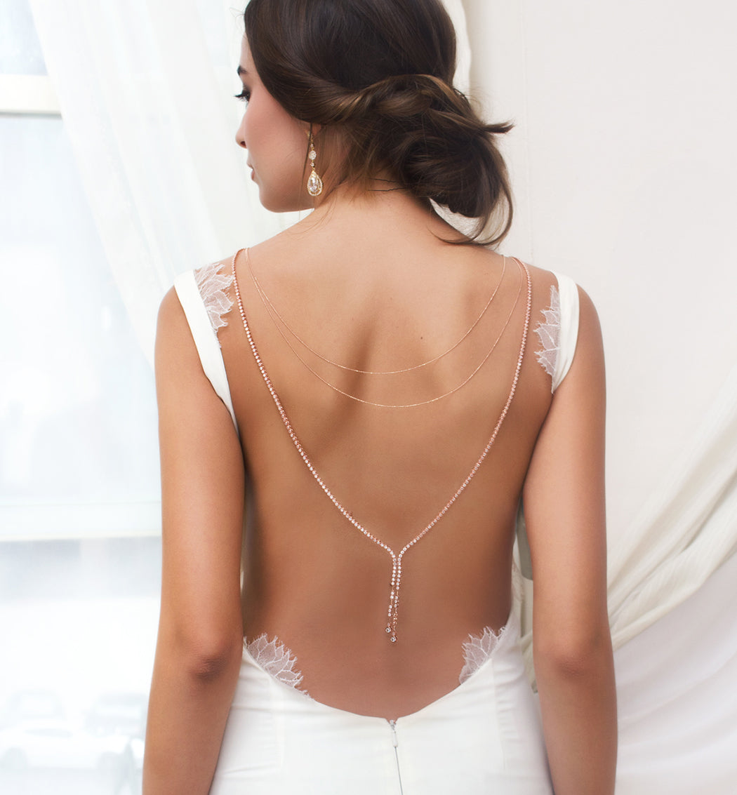 Marcia Back Necklace - Amy O. Bridal