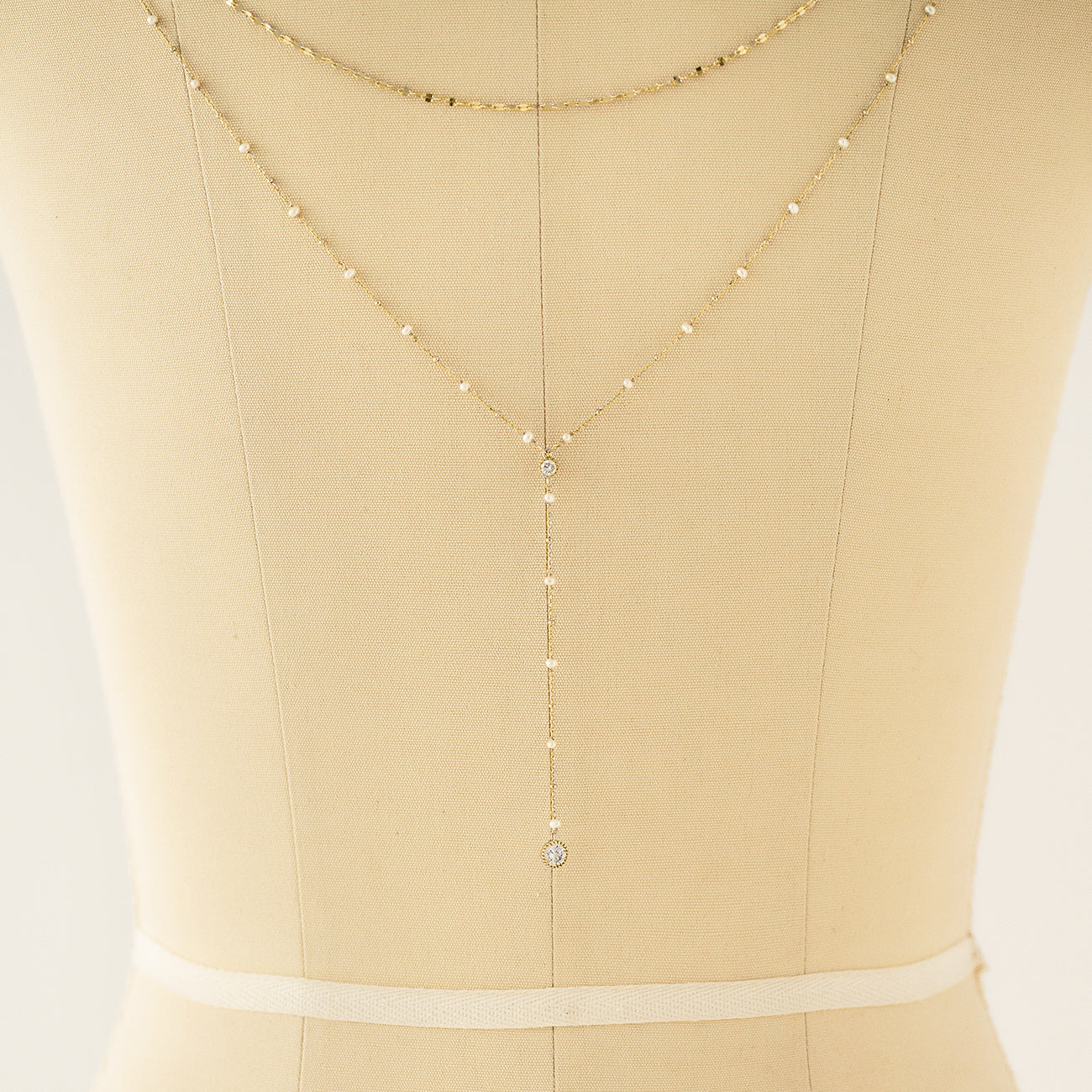 Dainty Pearl Y Lariat Back Jewelry Clip