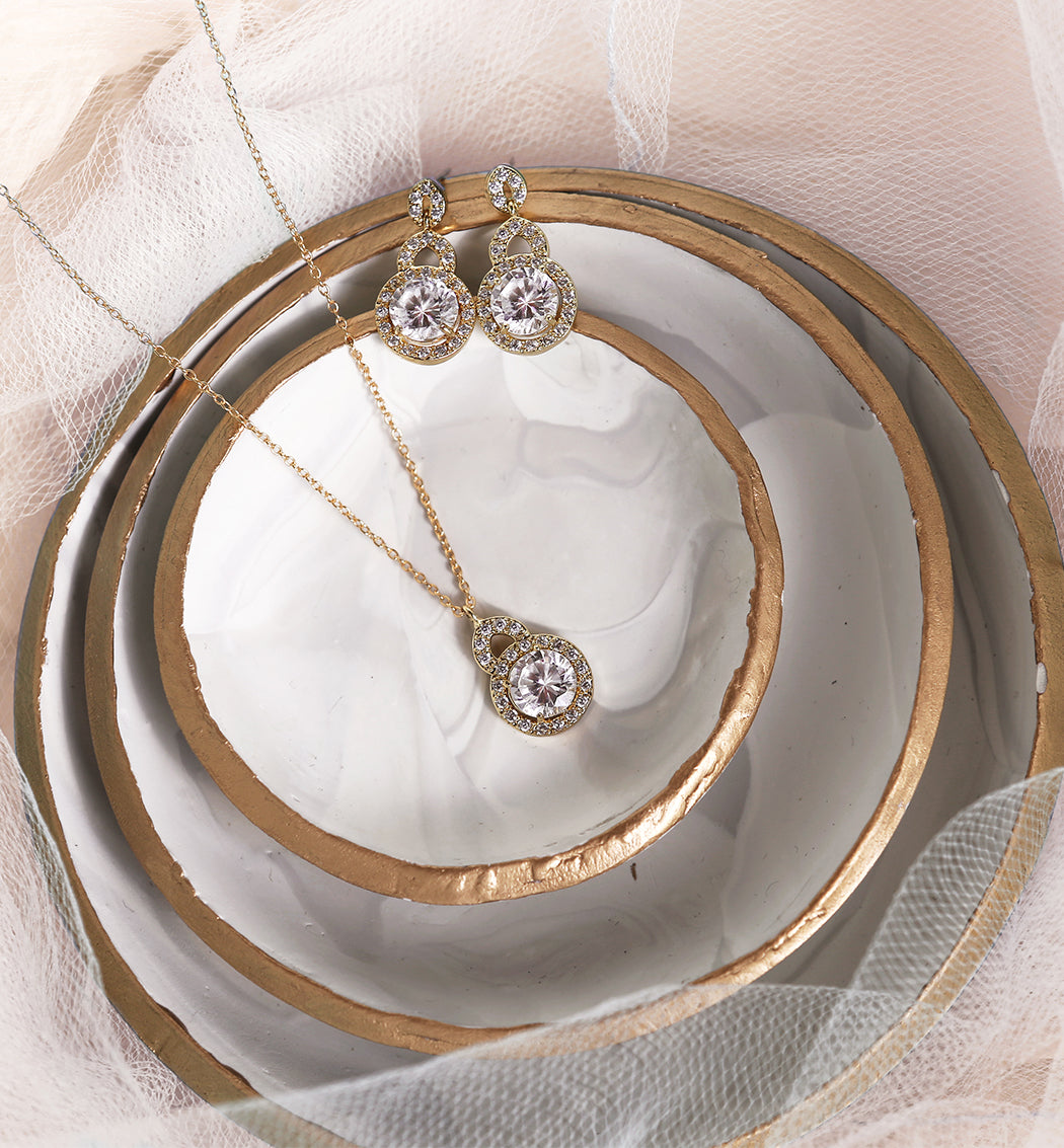 Sophia Crystal Jewelry Set - Amy O. Bridal